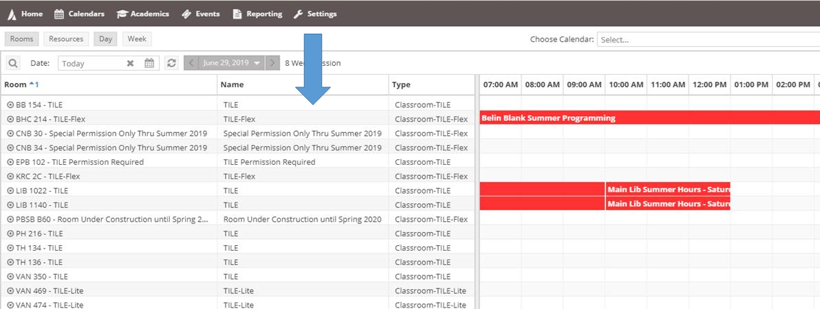 Ad Astra Schedule Grid with Classroom Name