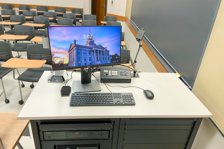 image of classroom 203 Becker Communication Studies Building