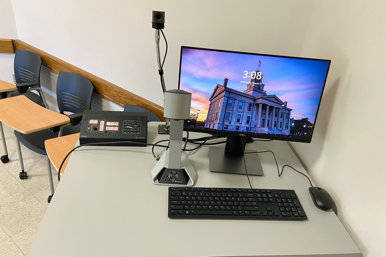 image of classroom 205 Becker Communication Studies Building