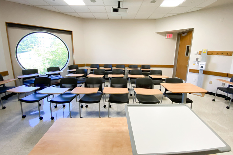 image of classroom 205 Becker Communication Studies Building