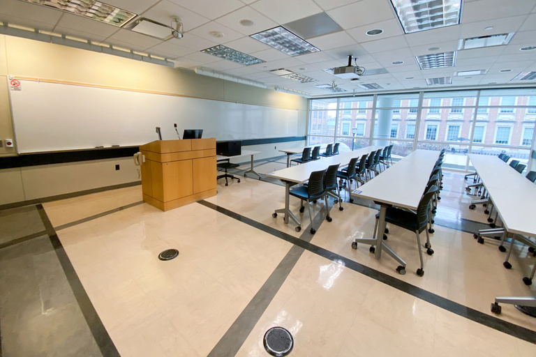 image of classroom C129 Pomerantz Center