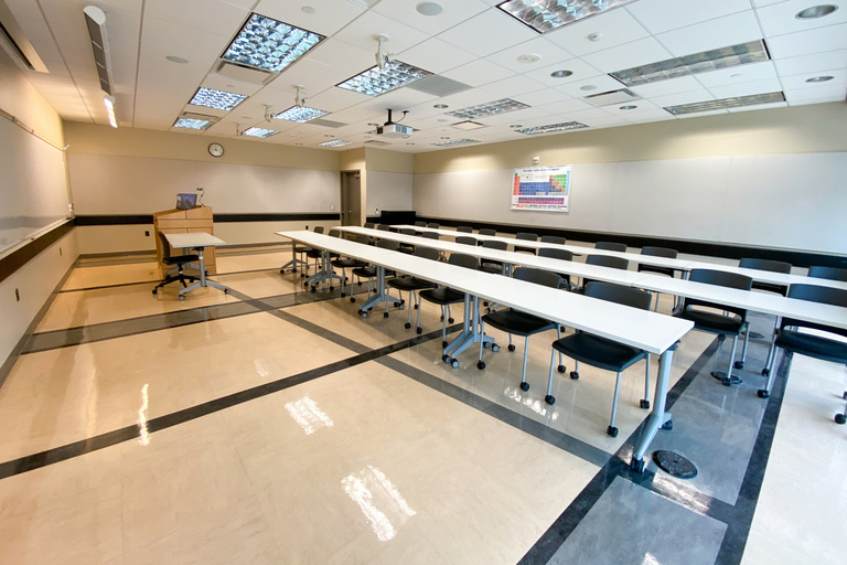 image of classroom C139 Pomerantz Center