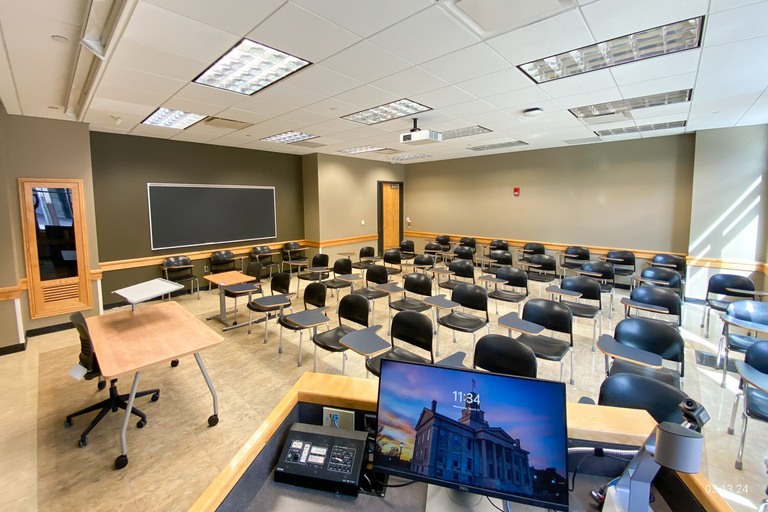 image of classroom E120 Adler Journalism Building