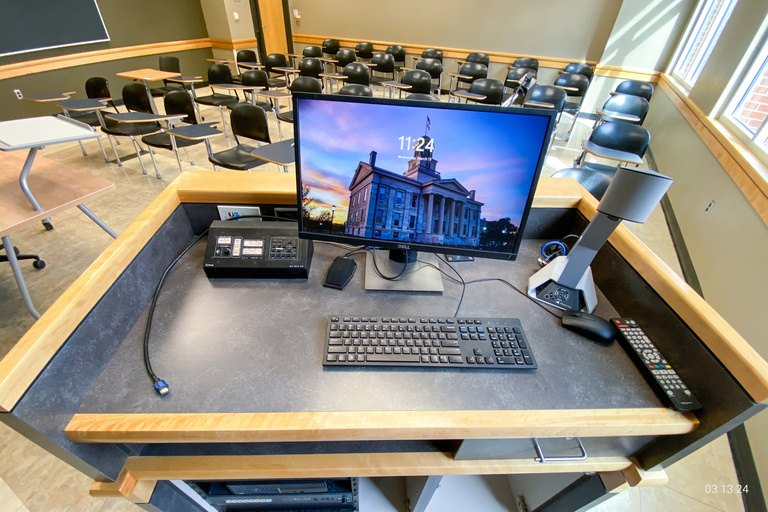 image of classroom E132 Adler Journalism Building