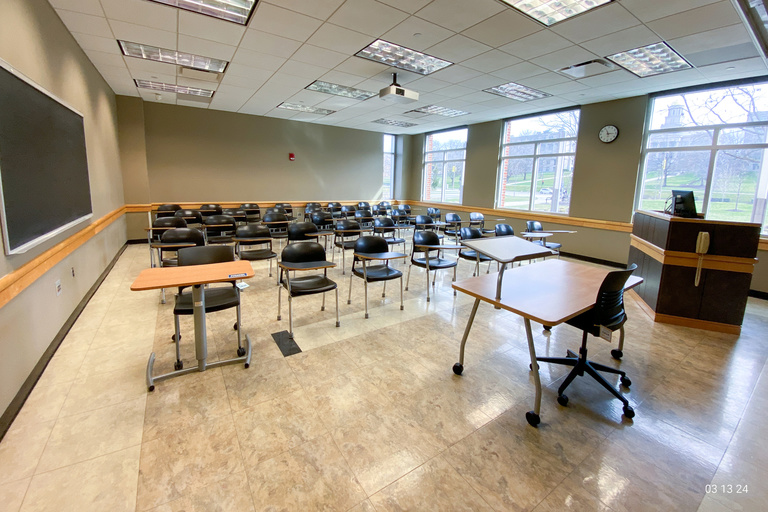 image of classroom E146 Adler Journalism Building