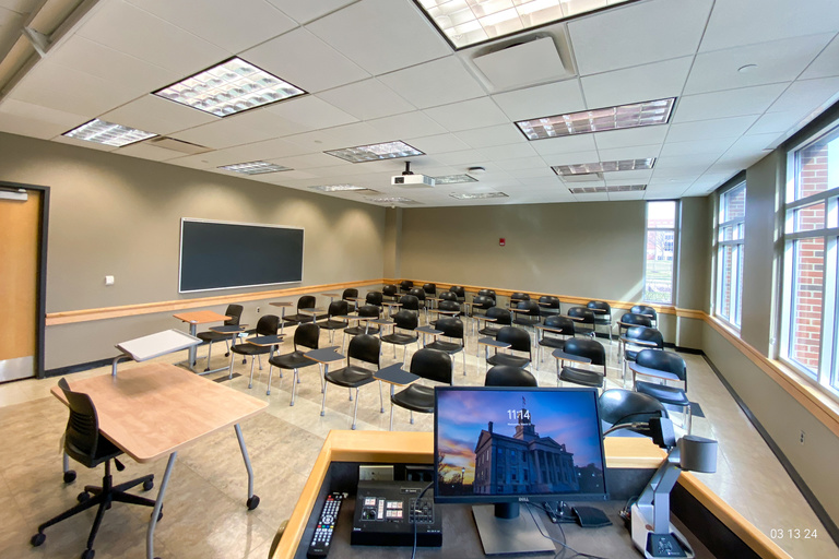 image of classroom E146 Adler Journalism Building